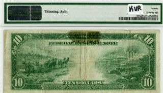 Fr 898a $10 1914 Red Seal Federal Reserve Note / Very Fine 20 NET PMG 2