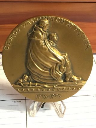 Bronze Medallic Art Co.  1976 George Washington At Prayer Masons
