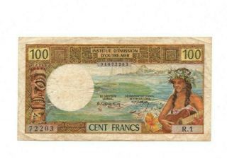 Bank Of Caledonia 100 Francs 1971 - 1973 Vg