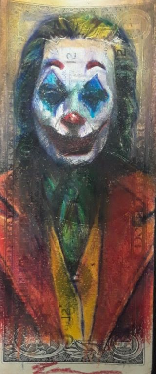 Joker $1 Hobodollar One Dollar Bill Art By Edson Real Money