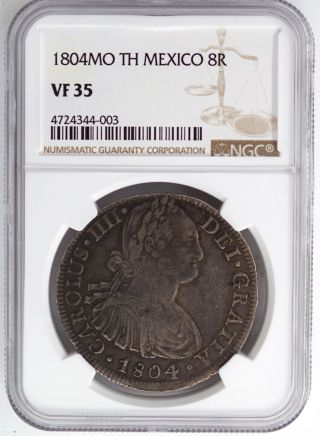 Mexico 1804 Mo Th 8 Reales Ngc Vf35