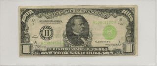 1934 St.  Louis (H) Federal Reserve Note $1000 Thousand Dollar Bill,  Ungraded 3