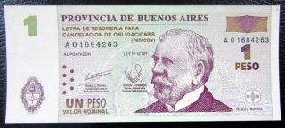 Argentina Emergency Banknote 1 Peso,  P.  S2310 Unc 2002 (buenos Aires)