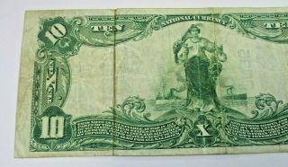 1902 NATIONAL CURRENCY $10 TEN DOLLAR LG NOTE CHARTER NUMBER 9095 MT.  STERLING 7