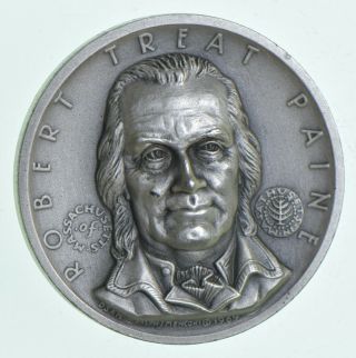 High Relief Robert Treat Paine Medallic Arts.  999 Silver Round Medal 25g 455