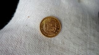 Peru 1965 Gold 1/5 Libra - Pound 3