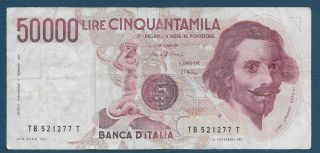 Italy 50000 Lire,  1984,  Vf Split