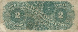 1886 $2 Ornate Back Hancock Silver Certificate Fr 240 2