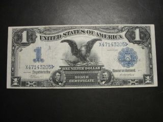 1899 $1 Silver Certificate Black Eagle Fr 229 White Type