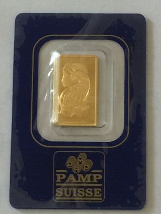 2.  5 Gram.  9999 Gold Bar - Pamp Suisse Fortuna