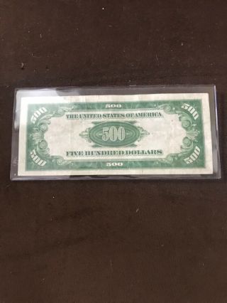 1934A $500 Federal Reserve Note York,  York 1day 5