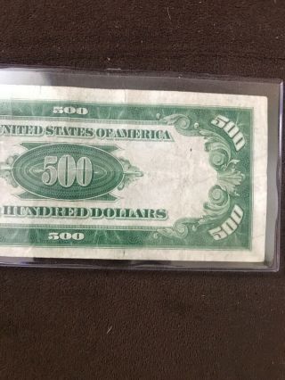 1934A $500 Federal Reserve Note York,  York 1day 7