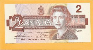 1986 Canadian 2 Dollar Bill Bgs2459347 Crisp (unc)