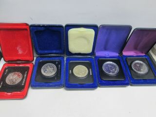 1970,  1971,  1972,  1975 & 1976 Canadian Proof Like Dollars With Boxes