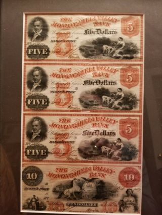 The Monongahela Valley Bank Obsolete $5 and $10 Notes 3