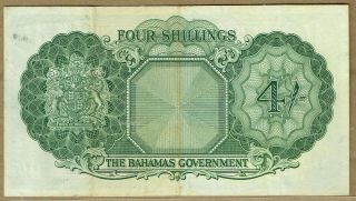 BAHAMAS GOVERNMENT ND (1953) 4 SHILLINGS PICK 13c VF, 2