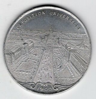 1900 French Aluminum Medal For The Universal Exposition At Paris