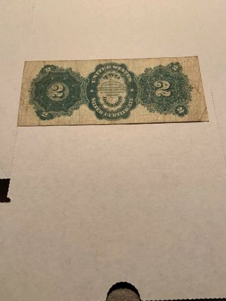 1891 $2 TWO DOLLARS “WINDOM” SILVER CERTIFICATE CURRENCY NOTE 5