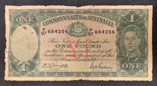 1942 Commonwealth Of Australia £1 Pound Note Nr