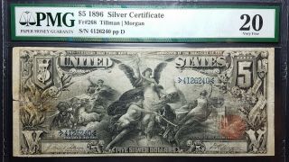 Fr 268 1896 $5 Silver Certificate Educational Very Fine 20