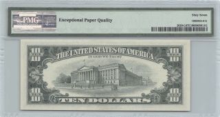 United States 1969B Fr.  2020 - L PMG Gem UNC 67 EPQ 10 Dollars SF FRN 2