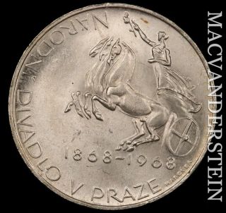 Czechoslovakia: 1948 Ten Korun - Silver Gem Brilliant Unc Nr937