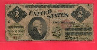 1862 $2.  00 U S Note First Issue Legal Tender
