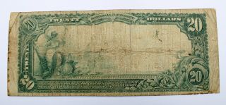 1902 U.  S.  $20 CONCORD NATIONAL BANK 3903 LARGE NATIONAL CURRENCY NOTE NR 6166 5