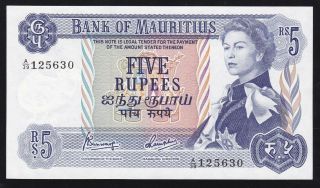 Mauritius - - - - - - 5 Rupees 1967 - - - - - Unc - - - - -