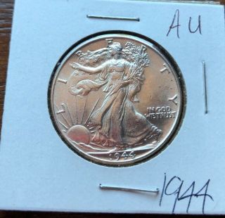1944 Silver Walking Liberty Half Dollar In Top