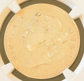 1894 China Hong Kong 50 Cent Victoria Silver Coin Ngc Vf Details