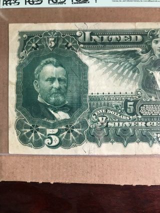 FR 269 $5 1896 EDUCATIONAL Silver Certificate US Currency VF 30PPQ 11