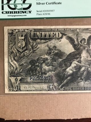 FR 269 $5 1896 EDUCATIONAL Silver Certificate US Currency VF 30PPQ 5