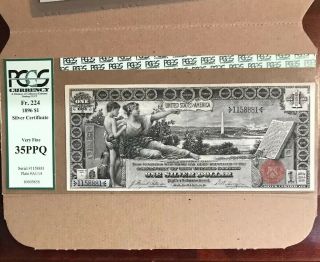 Fr.  224 $1 1896 Silver Certificate " Educational " Pcgs Very Fine 35ppq