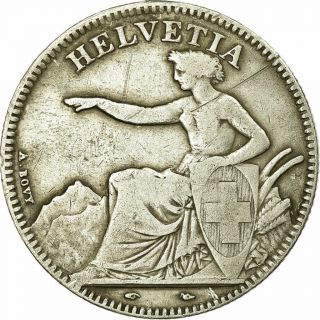 [ 484987] Coin,  Switzerland,  2 Francs,  1850,  Paris,  Vf (30 - 35),  Silver,  Km:10