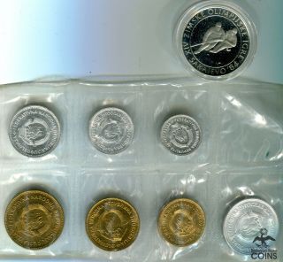 1953 - 55 & 1982 Yugoslavia Dinaras Silver (. 925) Winter Olympics Coin