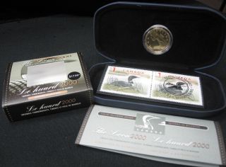 2000 Canada The Loon Dollar Coin And Stamp Set