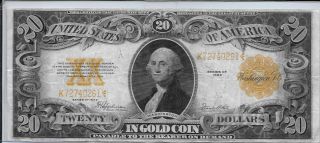 1922 $20 Large Size Gold Certificate Speelman/white