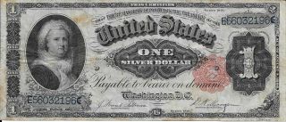 1891 Large Size Martha $1 Silver Certificate