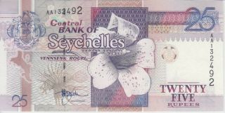 Seychelles Banknote P37a 25 Rupees Sig Weber,  Unc
