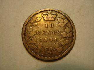 Canada Silver 10 Cents 1891 2/l