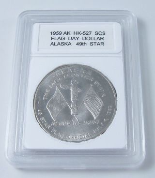 1959 Hk - 527 Alaska Flag Day So - Called Dollar Token Medal