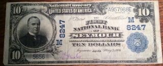 First National Bank Of Seymour Iowa Series Of 1902 $10 Large Size Note Vf