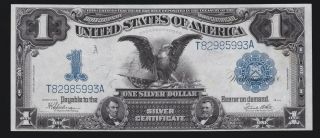Us 1899 $1 Black Eagle Silver Certificate Fr 236 Vf - Xf (993)