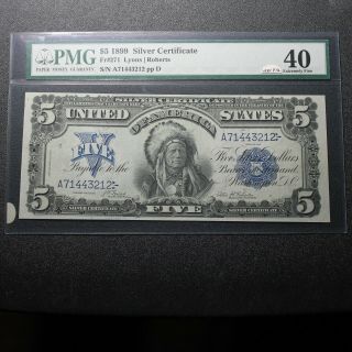 1899 $5 Silver Certificate Fr.  271 Pmg 40 - A Beauty