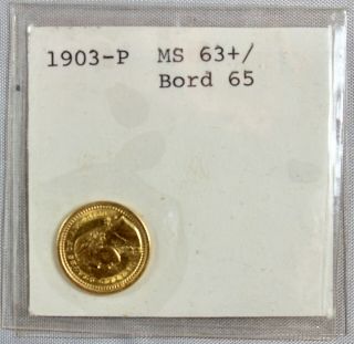 1903 Mckinley Louisiana Purchase Gold Dollar Coin $1 Ms