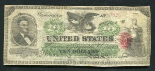 Fr 93 1862 $10 Ten Dollars Legal Tender United States Note “contemporary Faux”