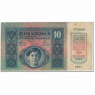 [ 604719] Banknote,  Austria,  10 Kronen,  1915,  1915 - 01 - 02,  Km:19,  Ef (40 - 45)