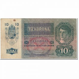 [ 604719] Banknote,  Austria,  10 Kronen,  1915,  1915 - 01 - 02,  KM:19,  EF (40 - 45) 2