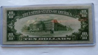 1934 - A NORTH AFRICA $10 DOLLAR BILL SILVER CERTIFICATE YELLOW SEAL WW 11, 3